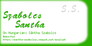 szabolcs santha business card