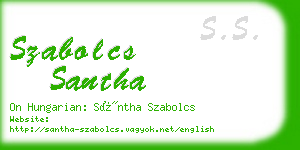 szabolcs santha business card